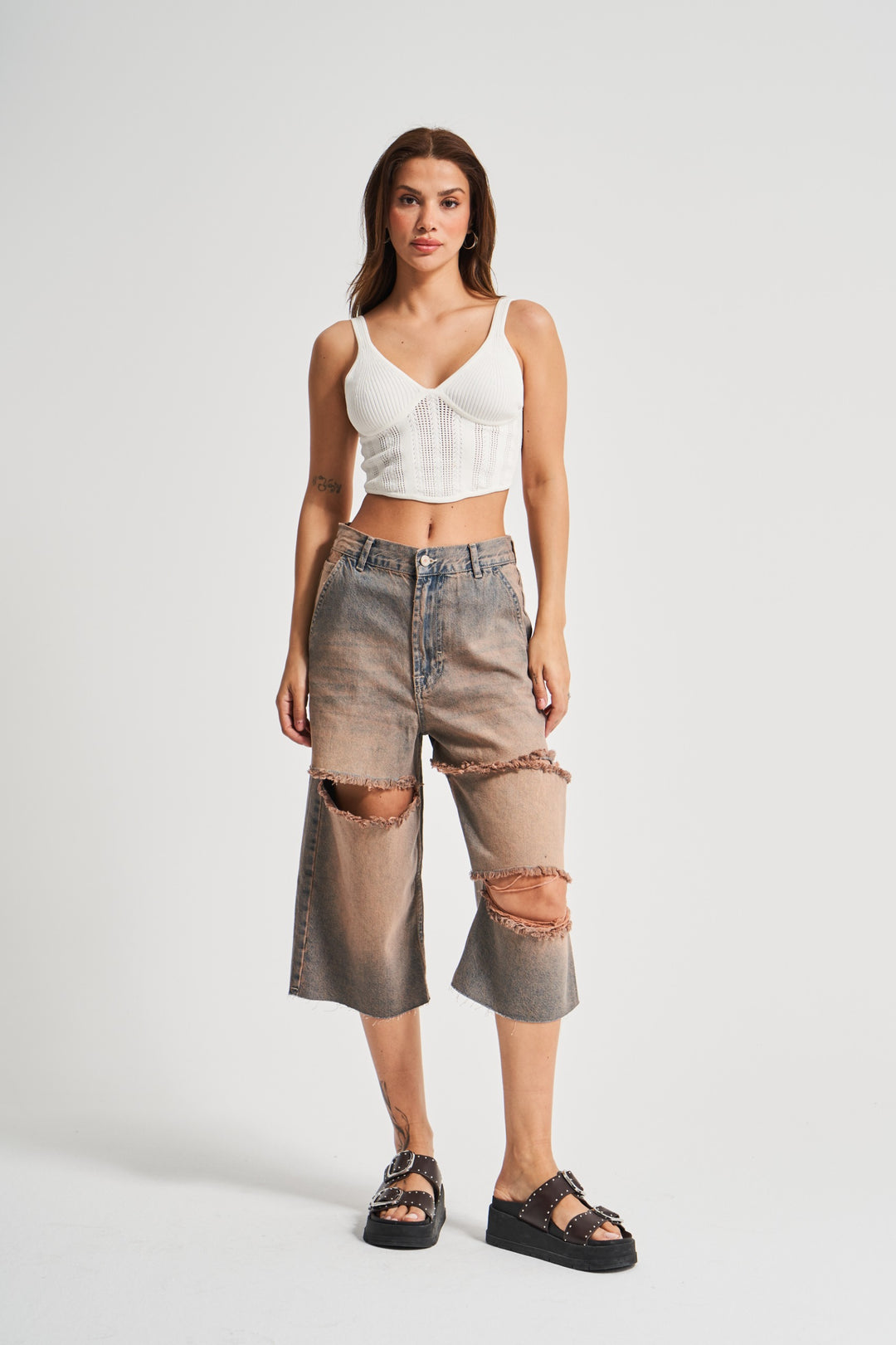 Routines Ripped Loose Jorts - Vintage 3331 Jeans Routines Fashion