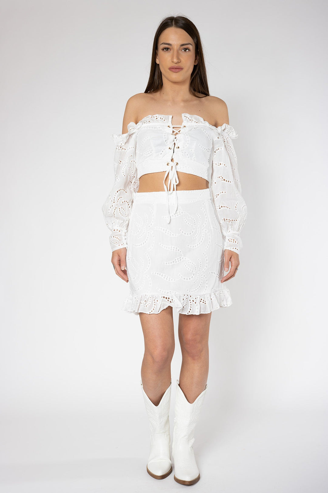 Ibiza Two Piece Set - White Set Routines Fashion
