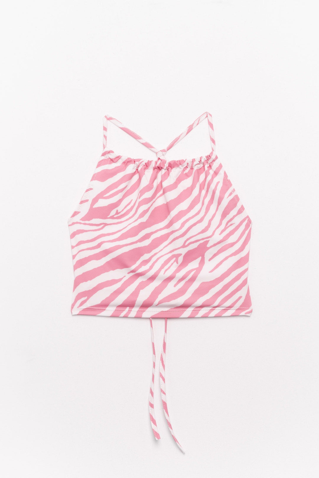 Bailey Zebra Pink Crop Top Top Routines Fashion