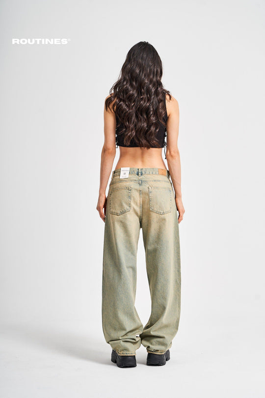 Routines Vintage Baggy Straight Jeans 3103-3S4 Jeans Routines Fashion   