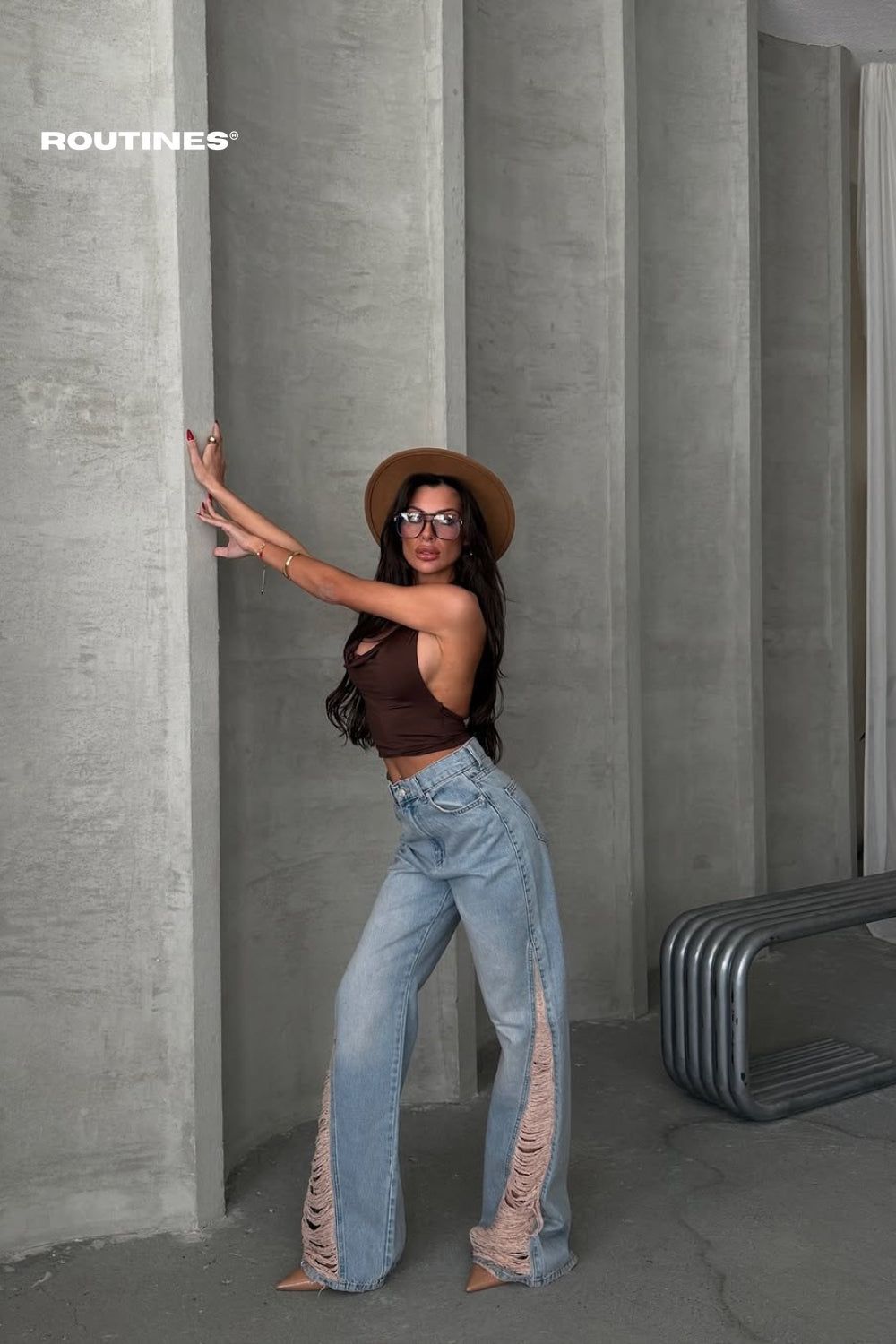 Routines Fringe Straight Leg Jeans 1227 Jeans Routines Fashion