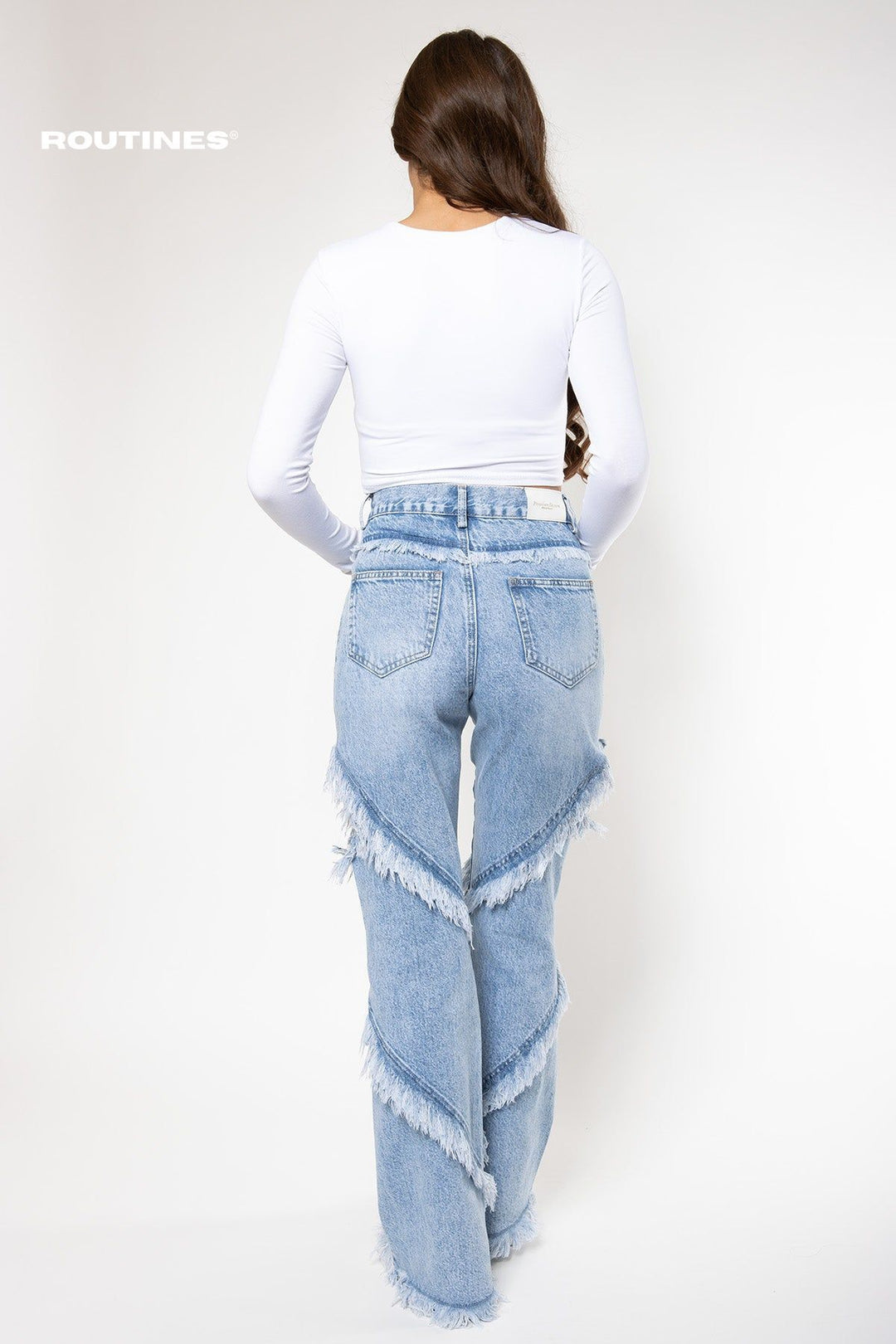 Emberly Fringe Flared Jeans Jeans Routines Fashion
