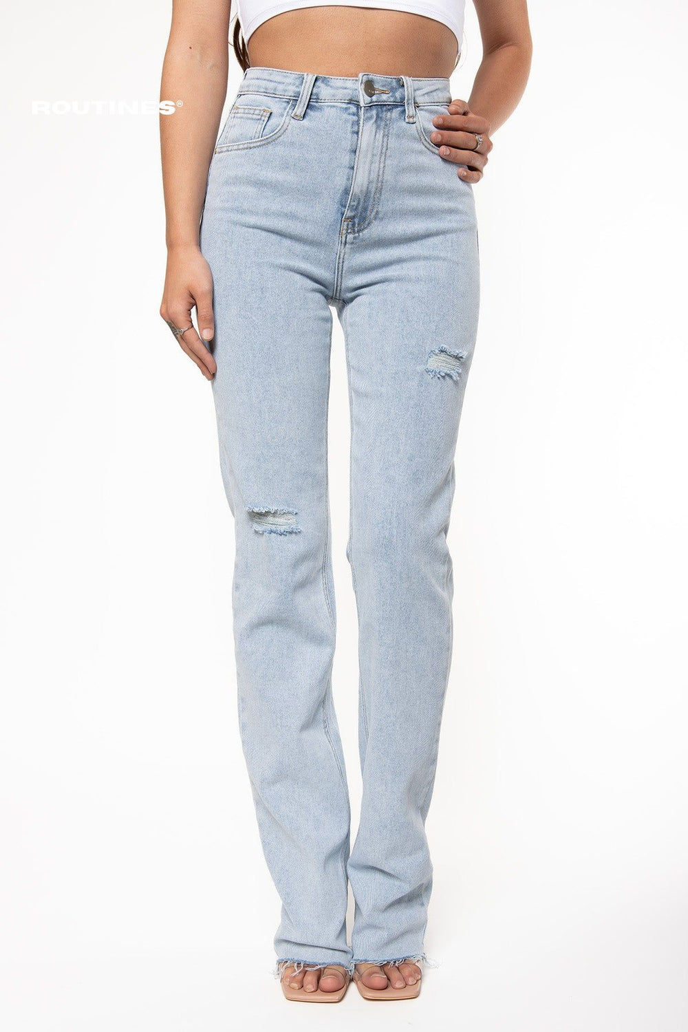 Harper Stretch Straight Leg Jeans - EXTRA TALL Jeans Routines Fashion   