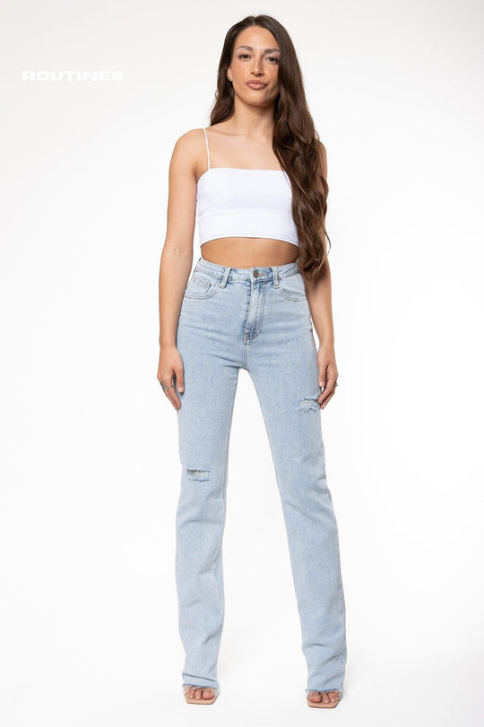 Harper Stretch Straight Leg Jeans - EXTRA TALL Jeans Routines Fashion   