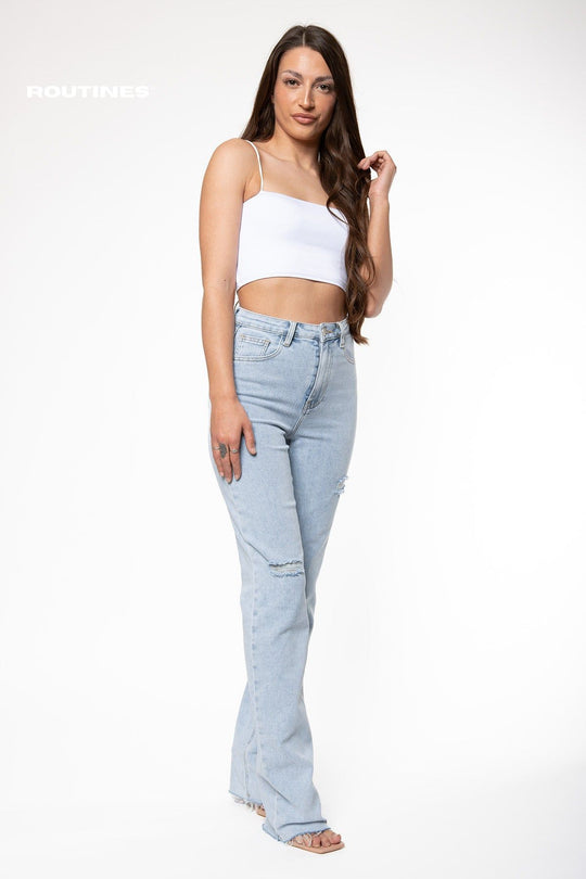 Harper Stretch Straight Leg Jeans - EXTRA TALL Jeans Routines Fashion   
