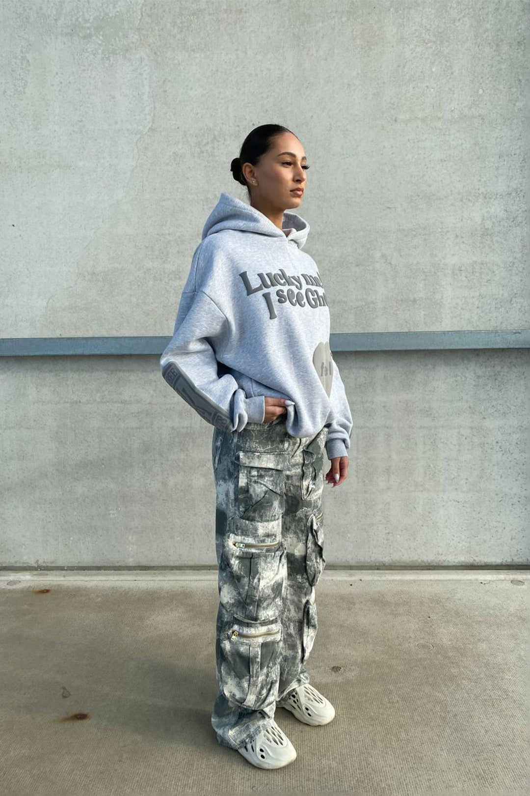 Ivy Lucky Me Hoodie - Grey Hoodie Routines Fashion   