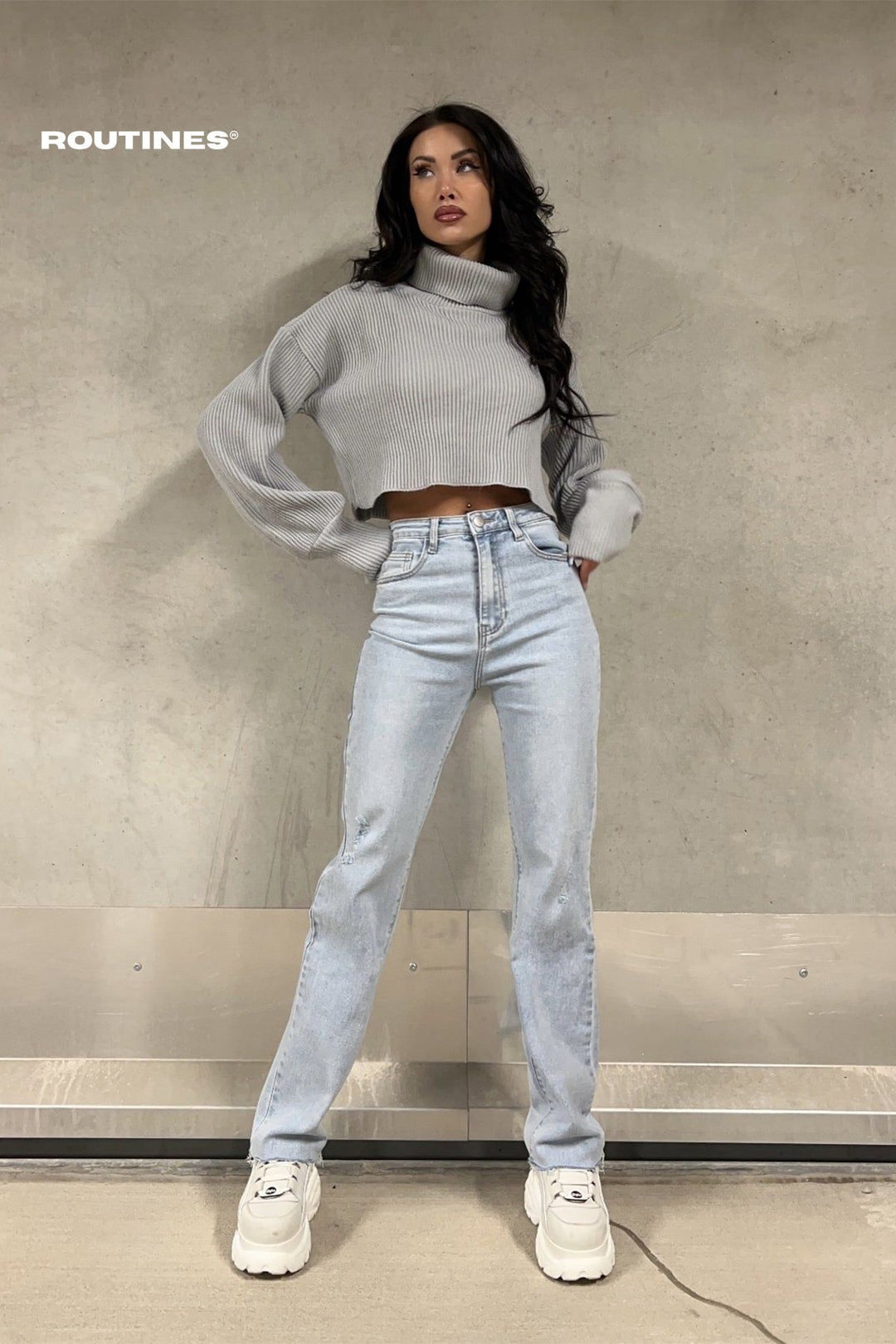 Jessica Stretch Straight Leg Jeans Jeans Routines Fashion   