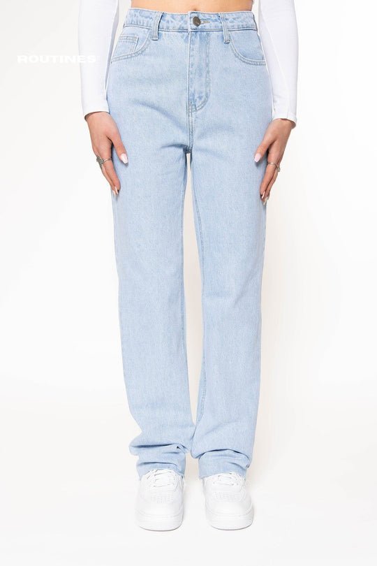 Maddie Washed Straight Leg Jeans Jeans Routines Fashion   
