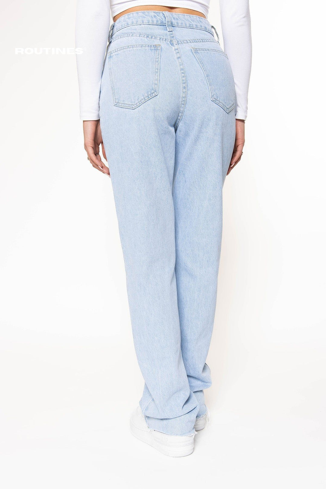 Maddie Washed Straight Leg Jeans Jeans Routines Fashion   