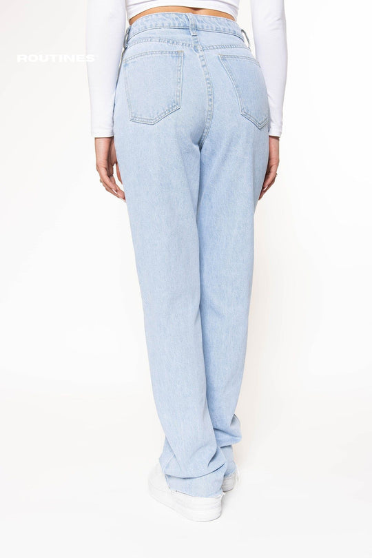 Maddie Washed Straight Leg Jeans Jeans Routines Fashion   
