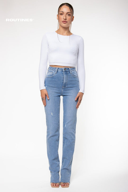 Quency Stretch Straight Leg Jeans - EXTRA TALL Jeans Routines Fashion   