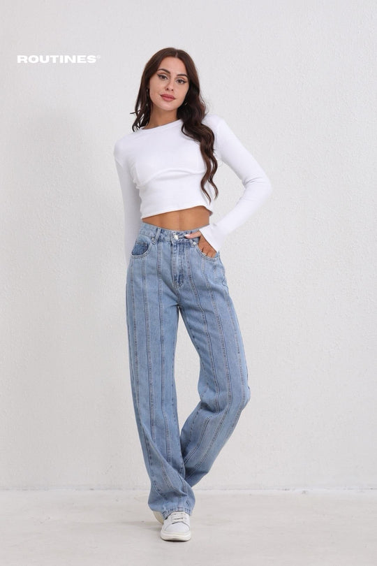 Romy Lined Straight Fit Jeans Jeans Routines Fashion   