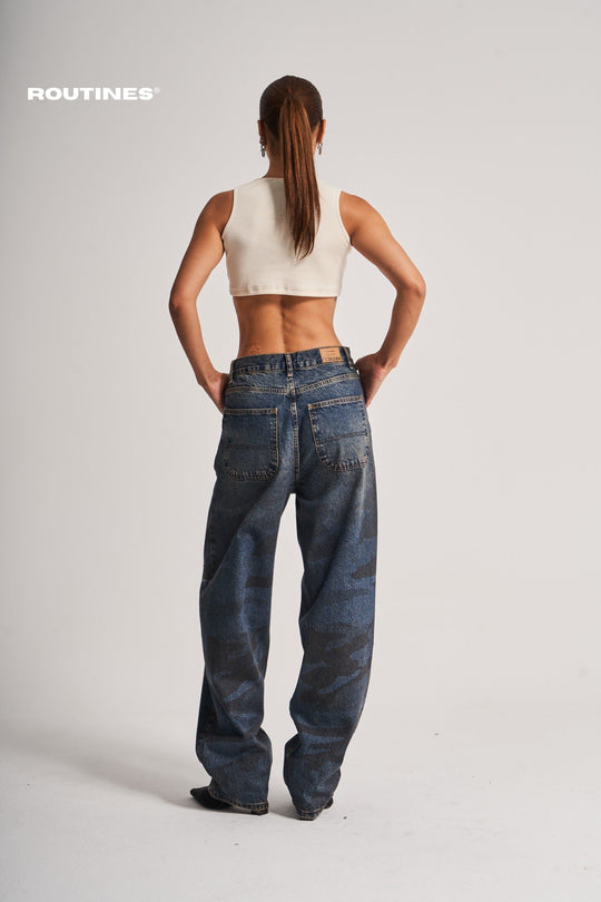Routines Camouflage Straight Jeans 3602 Jeans Routines Fashion   
