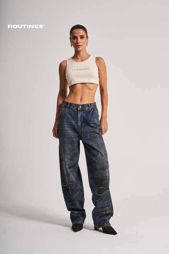 Routines Camouflage Straight Jeans 3602 Jeans Routines Fashion   