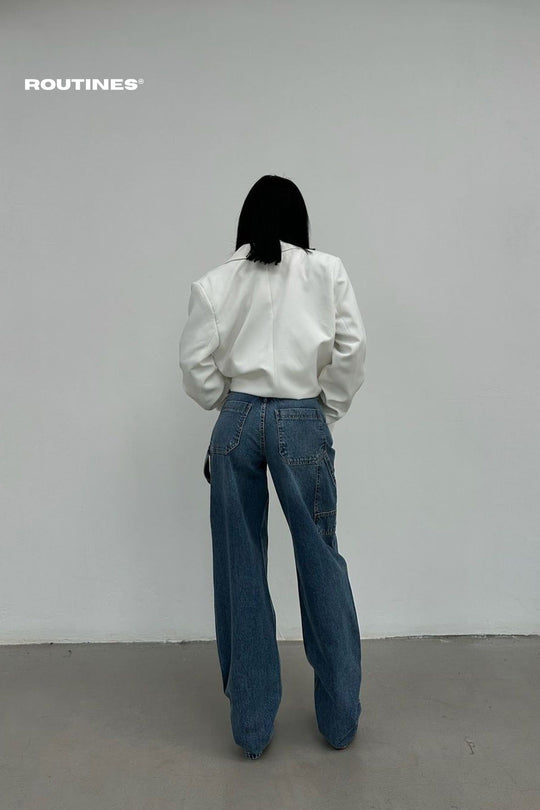 Routines Carpenter Straight Jeans - Dark Blue 1361-1 Jeans Routines Fashion   