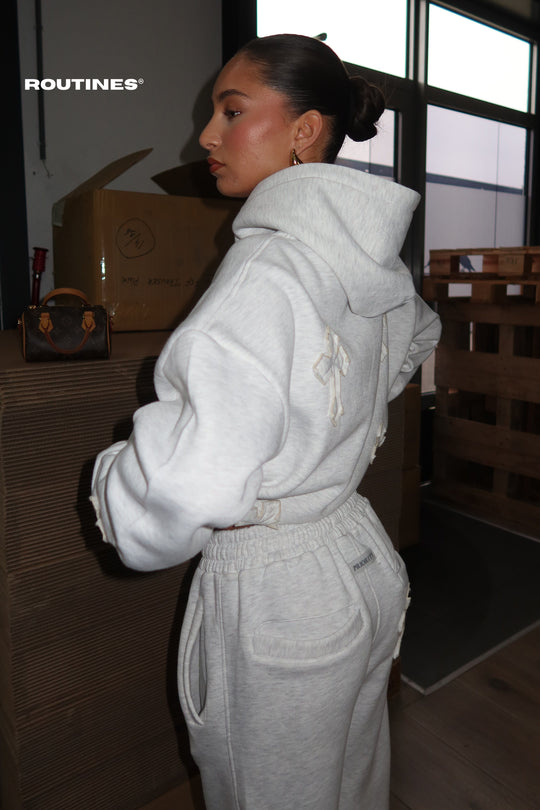 Routines Cross Patches Tracksuit - Melange Grey Set Routines Fashion   