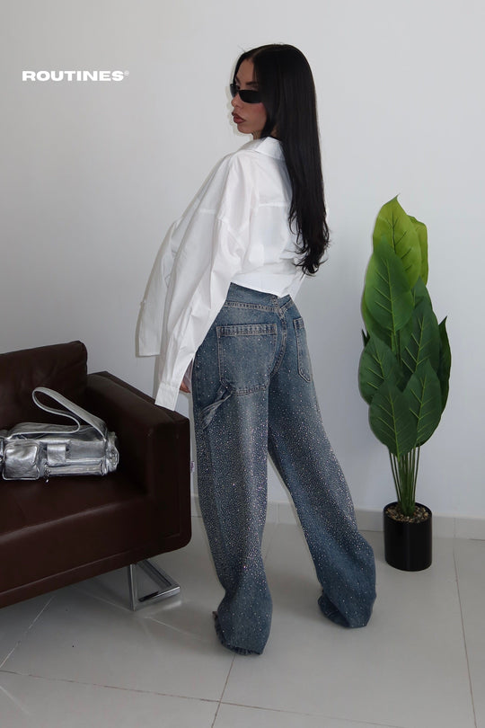 Routines Diamonds Carpenter Baggy Jeans - Dark Blue 3290 Jeans Routines Fashion