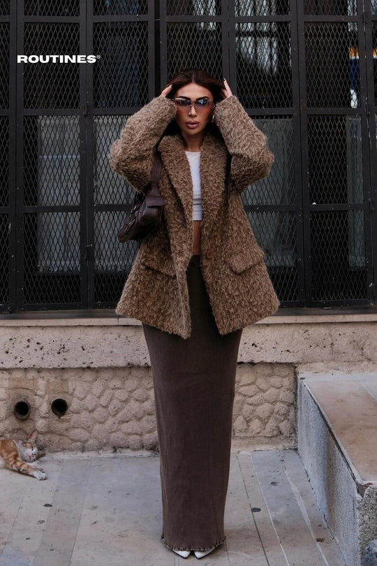 Routines Fluffy Oversized Blazer 2024109 Blazer Routines Fashion   