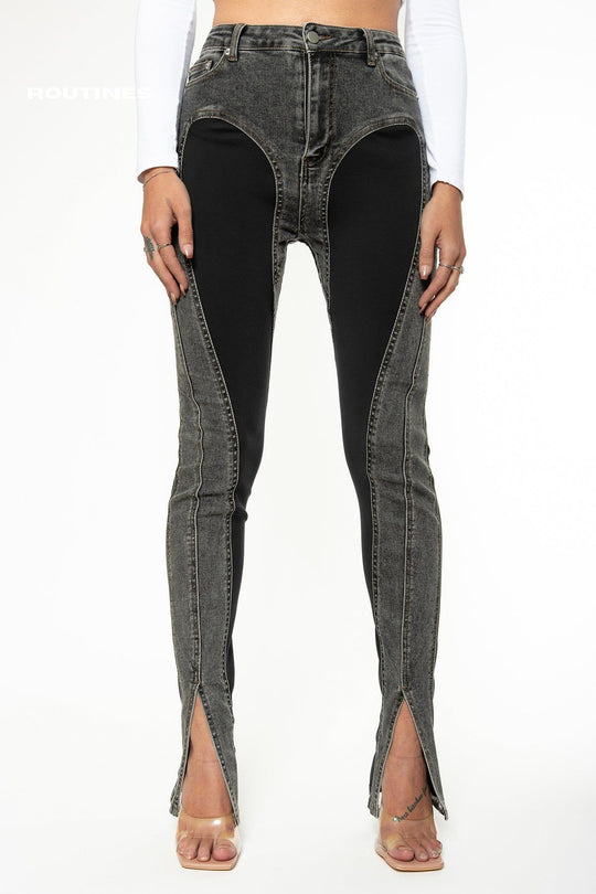 Routines Inspired Jeans - Grey Jeans Routines Fashion   