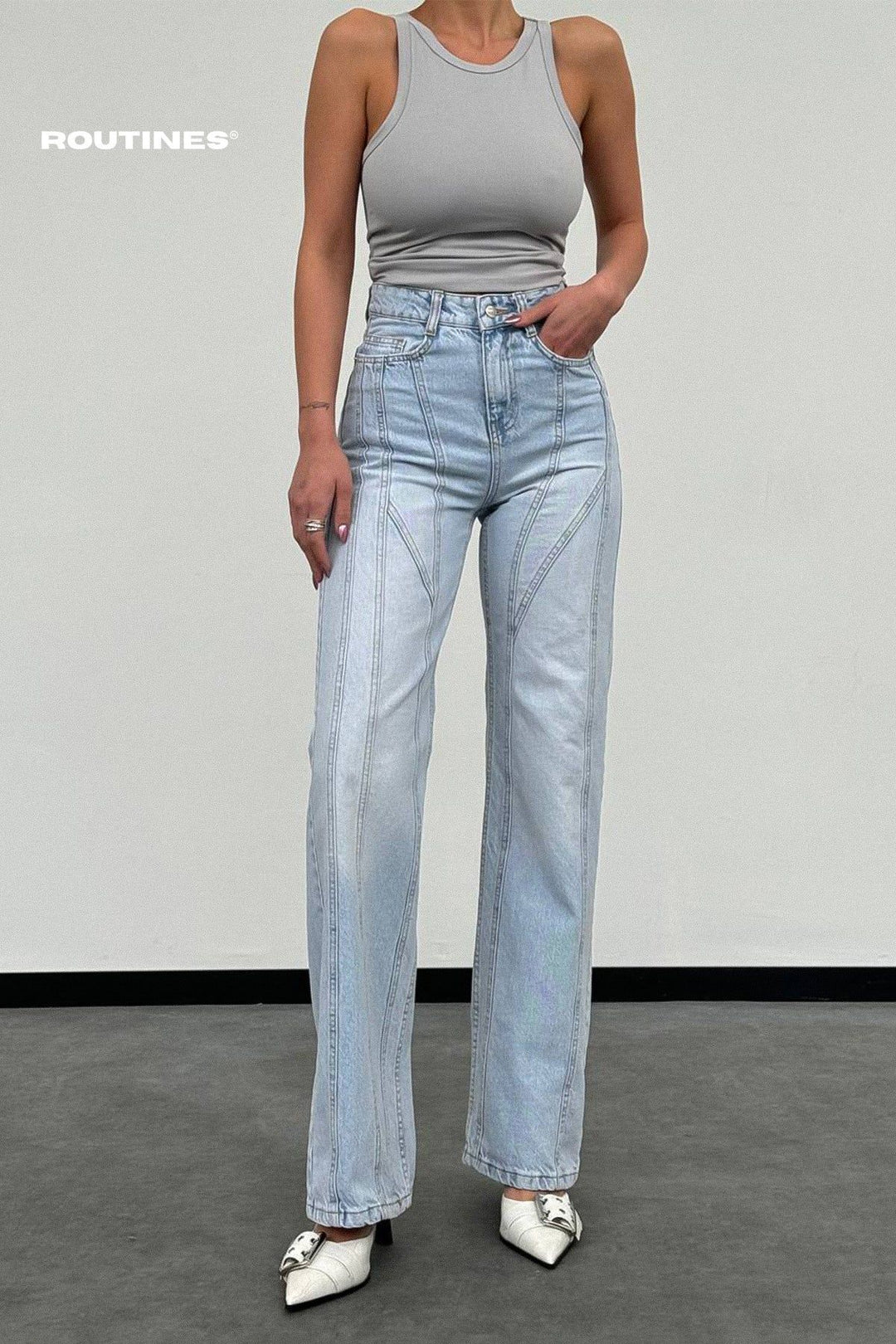 Routines Lined Straight Leg Jeans 1259 Jeans Routines Fashion   