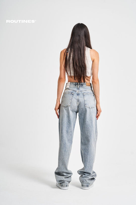 Routines Seam Detail Straight Leg Jeans 3238 Jeans Routines Fashion   