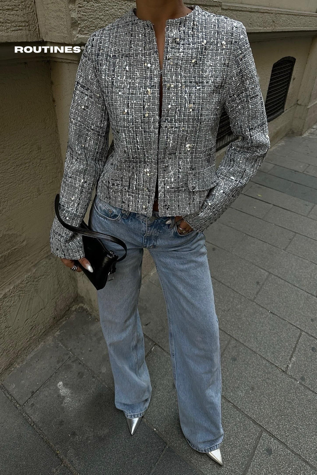 Routines Sequin Tweed Jacket 6117 Jacket Routines Fashion   