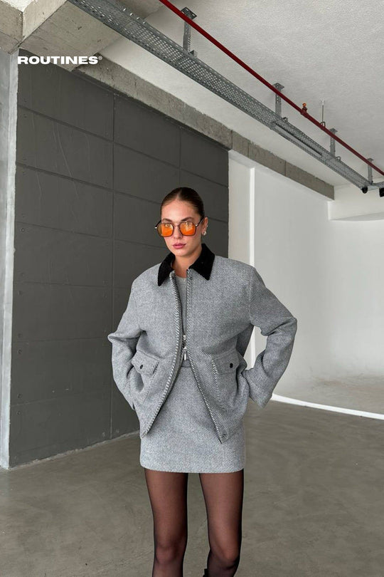 Routines Soft Two Piece Set - Grey 7095 Set Routines Fashion   