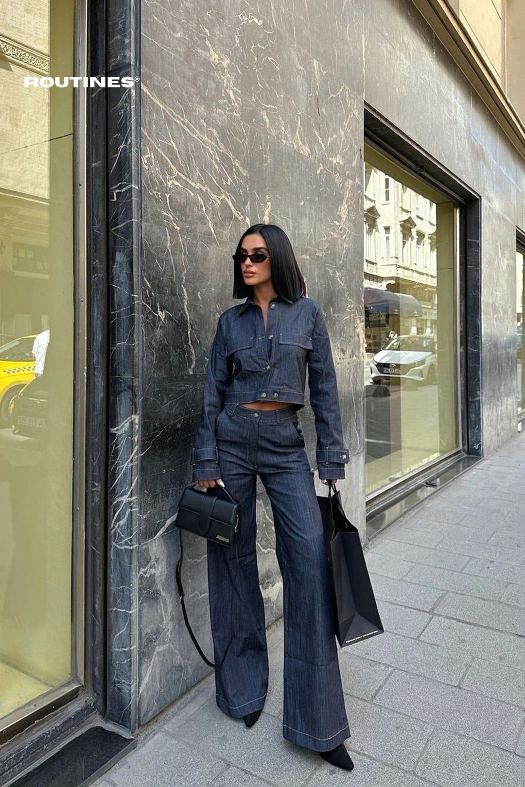 Routines Stretch Two Piece Denim Set 9950 Set Routines Fashion   