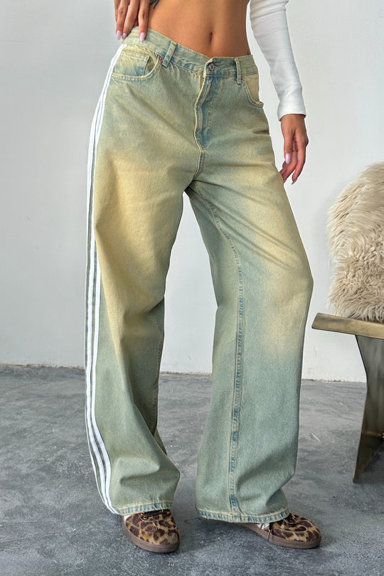 Routines Striped Vintage Loose Jeans 3103 Jeans Routines Fashion