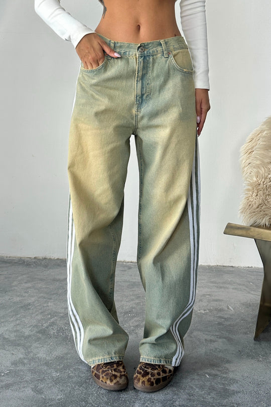 Routines Striped Vintage Loose Jeans 3103 Jeans Routines Fashion