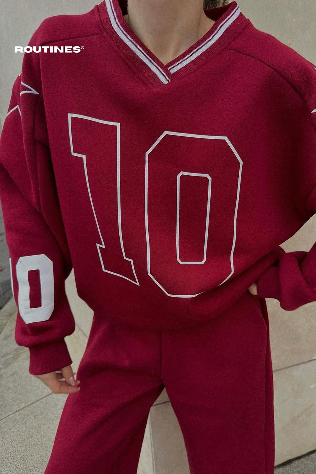 Routines Tenstar Tracksuit - Burgundy 4767 Set Routines Fashion