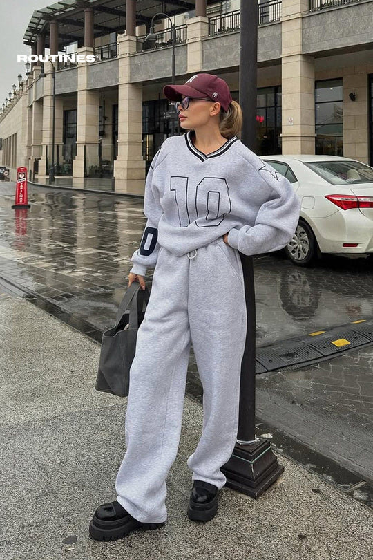 Routines Tenstar Tracksuit - Melange Grey 4767 Set Routines Fashion