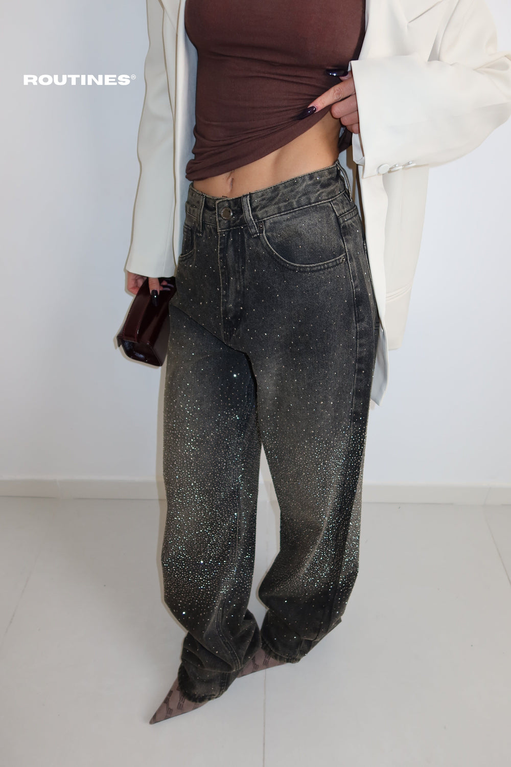 Routines Vintage Diamonds Straight Leg Jeans 3279 Jeans Routines Fashion
