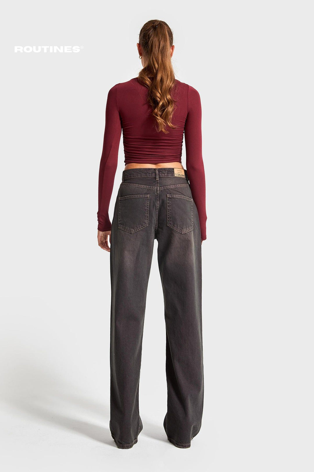 Routines Straight leg Jeans - Vintage Bordeaux 3090 Jeans Routines Fashion   