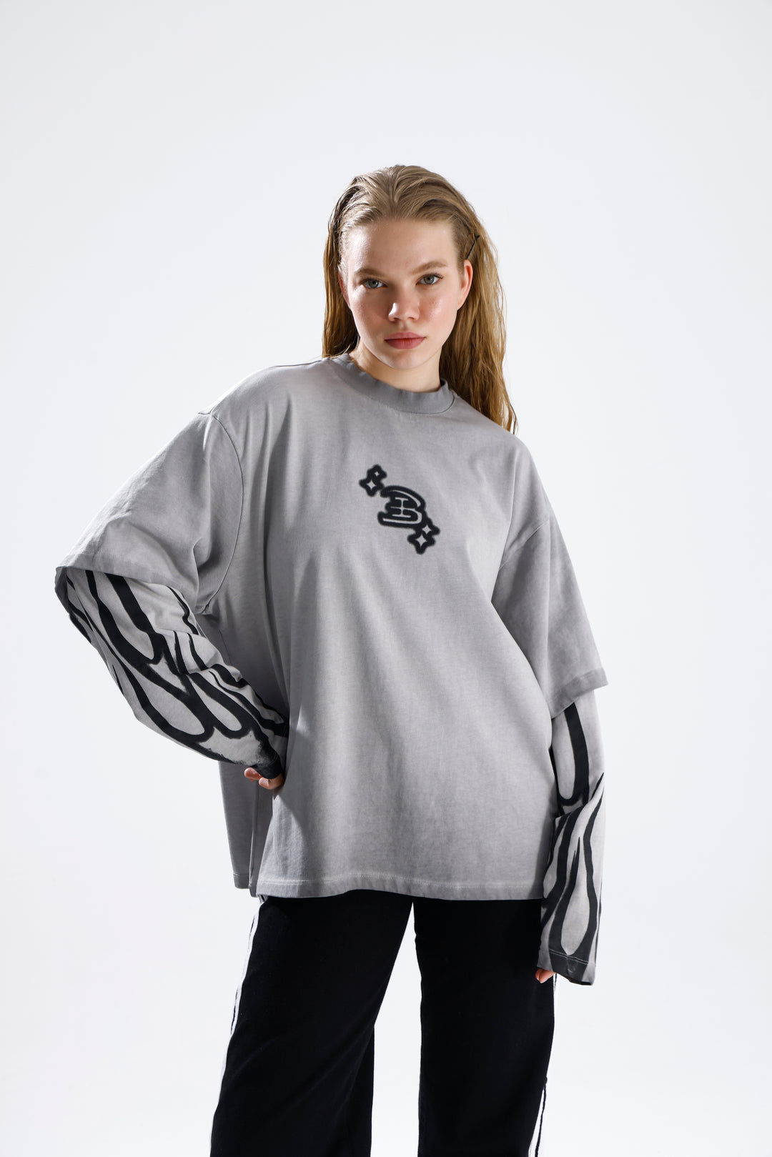 Routines Acid Washed Longsleeves Shirt - Grey 1914 T-Shirt Routines Fashion