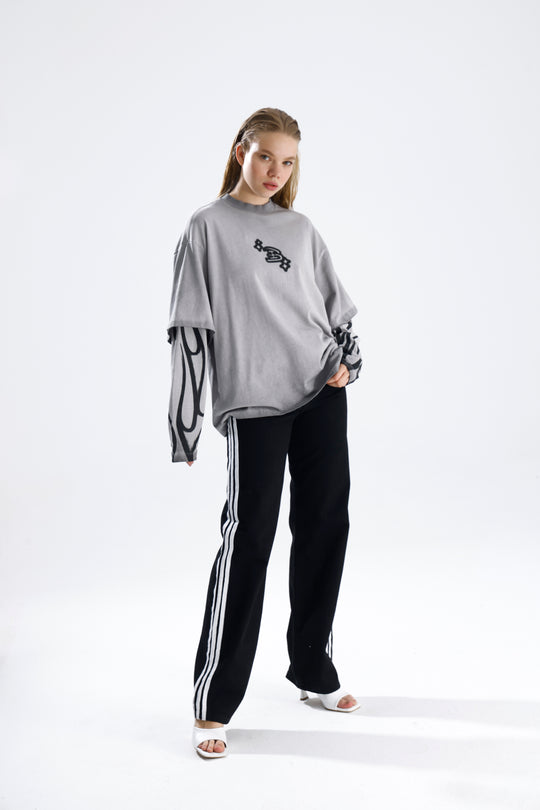 Routines Acid Washed Longsleeves Shirt - Grey 1914 T-Shirt Routines Fashion