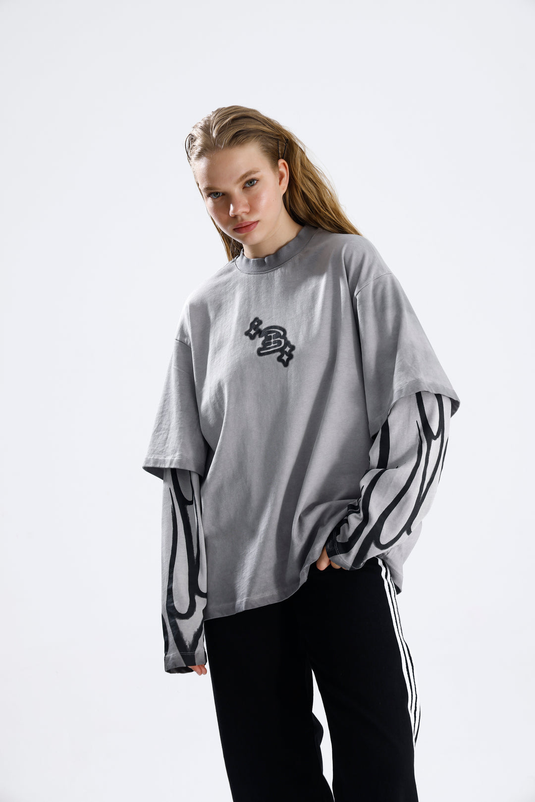 Routines Acid Washed Longsleeves Shirt - Grey 1914 T-Shirt Routines Fashion