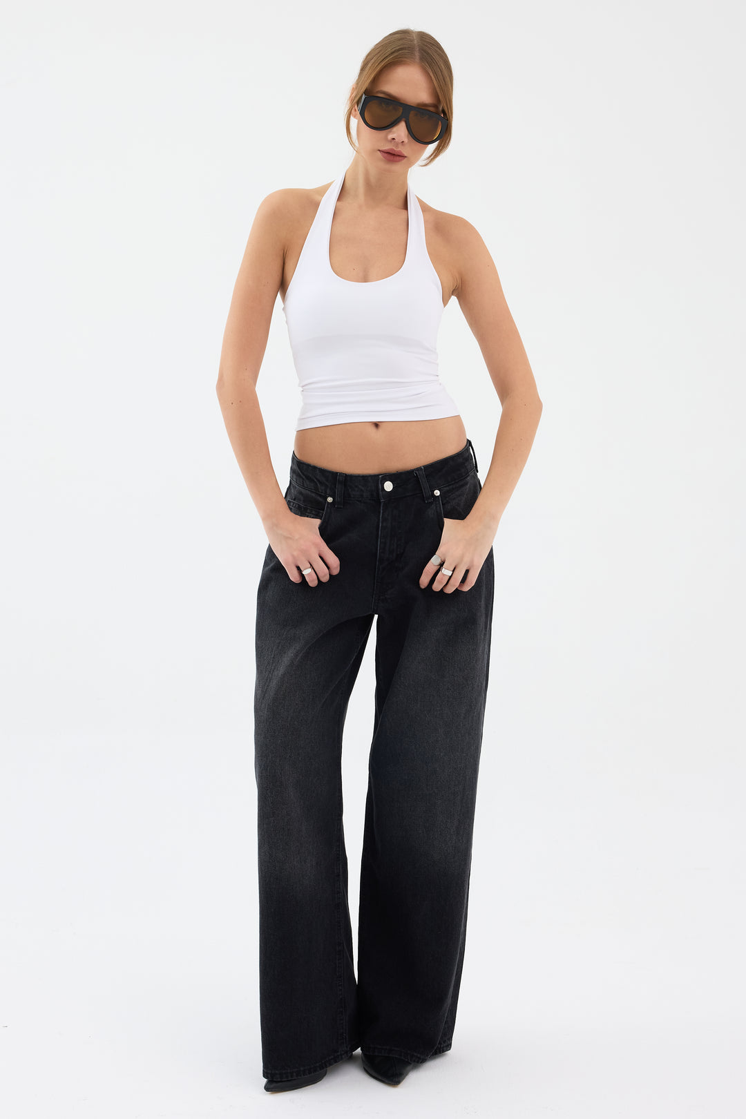 Routines Baggy Straight Jeans - Washed Black 5242 Jeans Routines Fashion