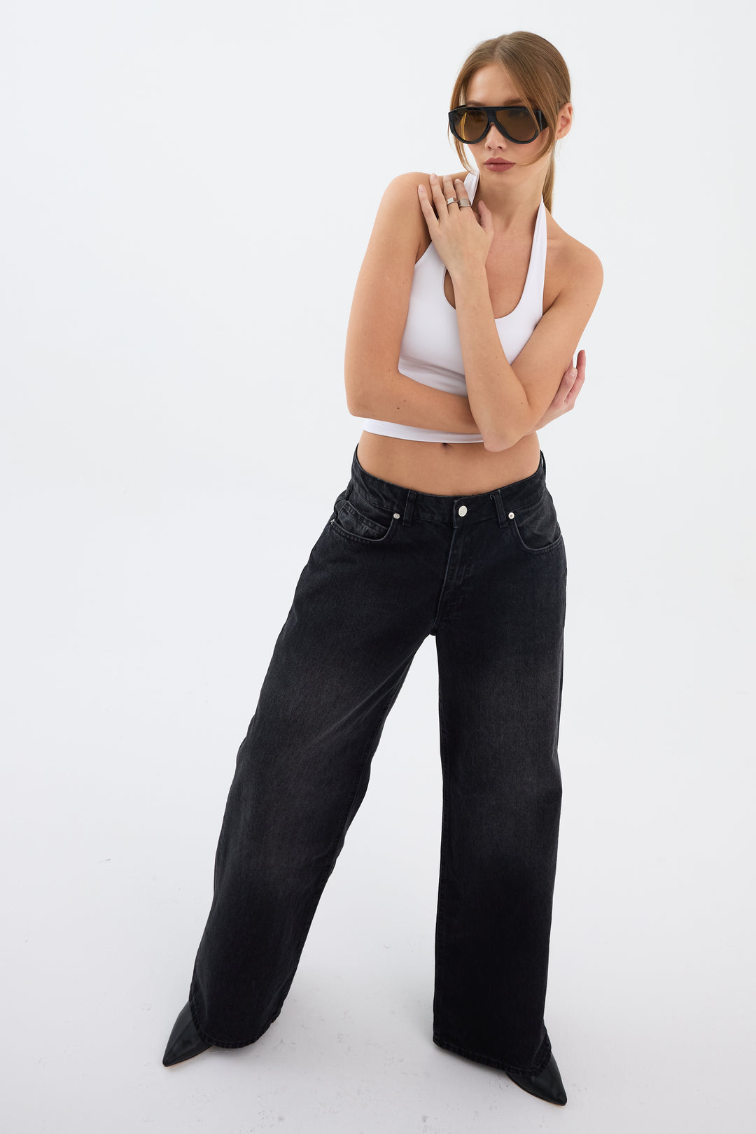 Routines Baggy Straight Jeans - Washed Black 5242 Jeans Routines Fashion