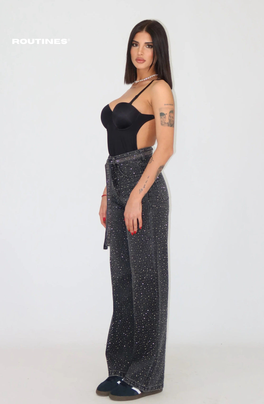 Routines Belted Diamonds Straight Leg Jeans 3301 Jeans Routines Fashion