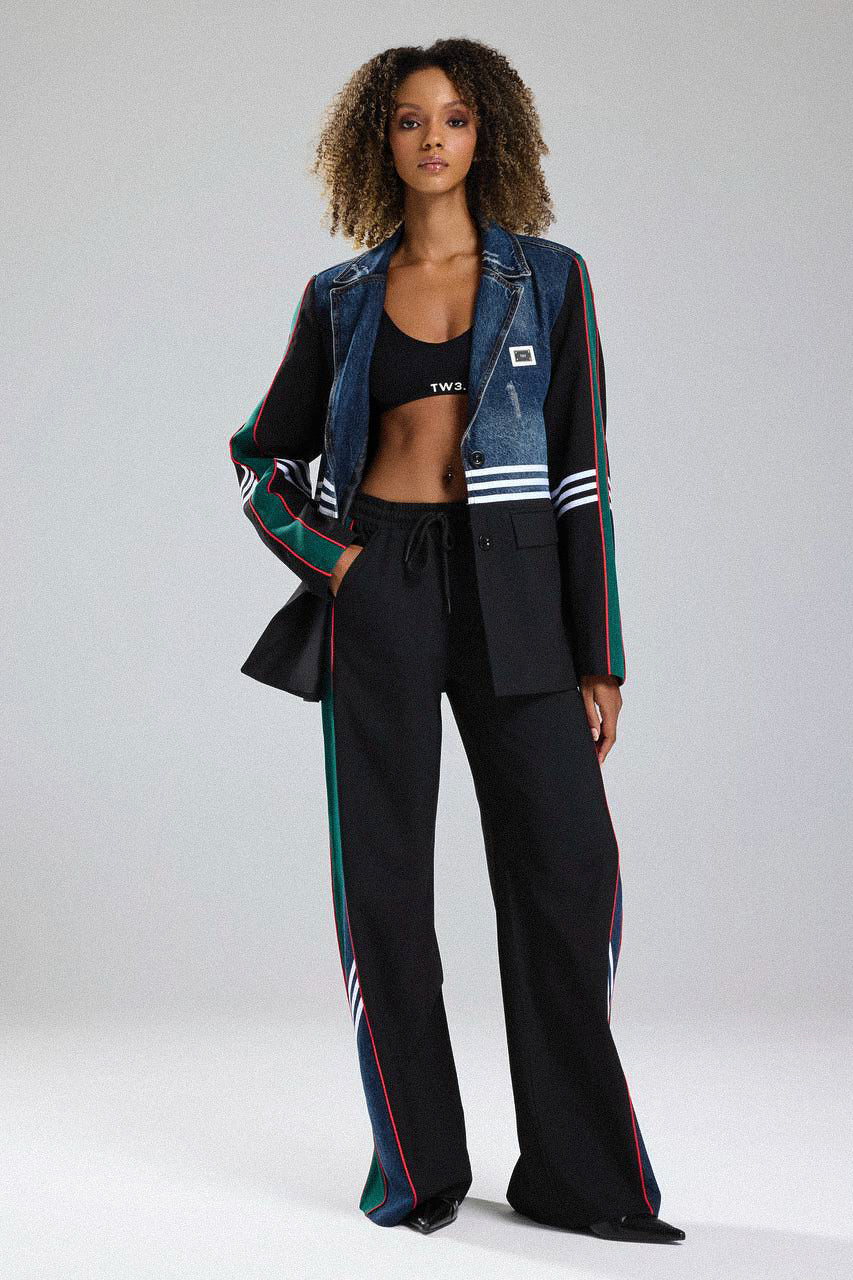 Routines Blazer Two Piece Denim Set - Black 1693