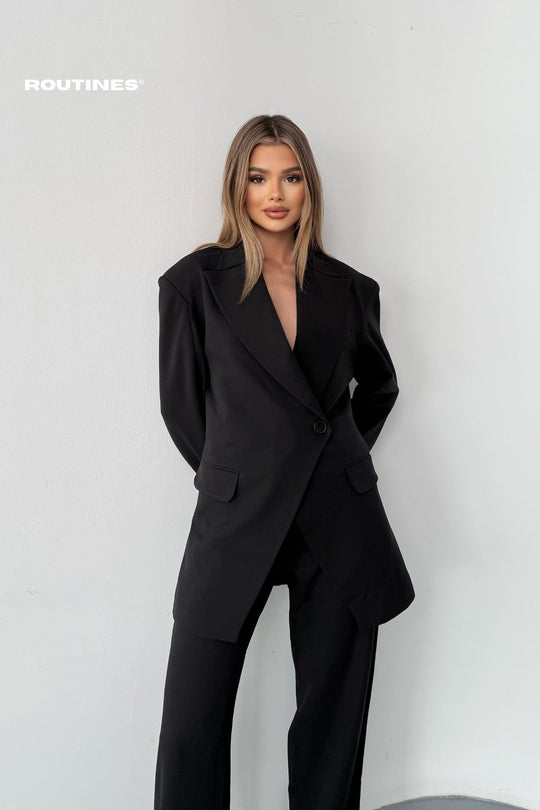 Routines Blazer Two Piece Stretch Set - Black 256S2147 Set Routines Fashion