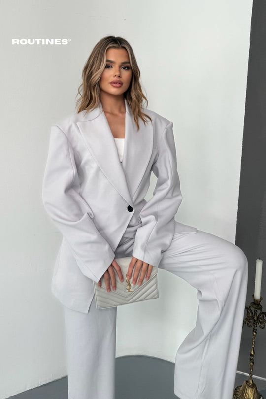 Routines Blazer Two Piece Stretch Set - Grey 256S2147 Set Routines Fashion