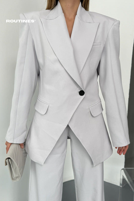 Routines Blazer Two Piece Stretch Set - Grey 256S2147 Set Routines Fashion