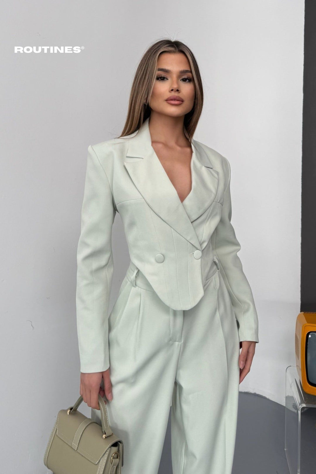 Routines Blazer Two Piece Stretch Set - Mint 256S2107 Set Routines Fashion