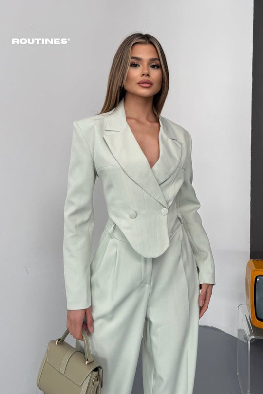 Routines Blazer Two Piece Stretch Set - Mint 256S2107 Set Routines Fashion