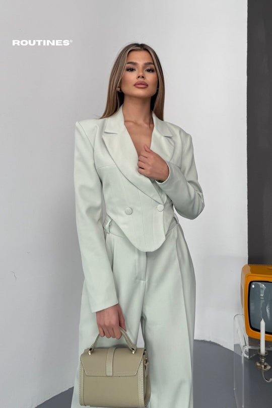 Routines Blazer Two Piece Stretch Set - Mint 256S2107 Set Routines Fashion