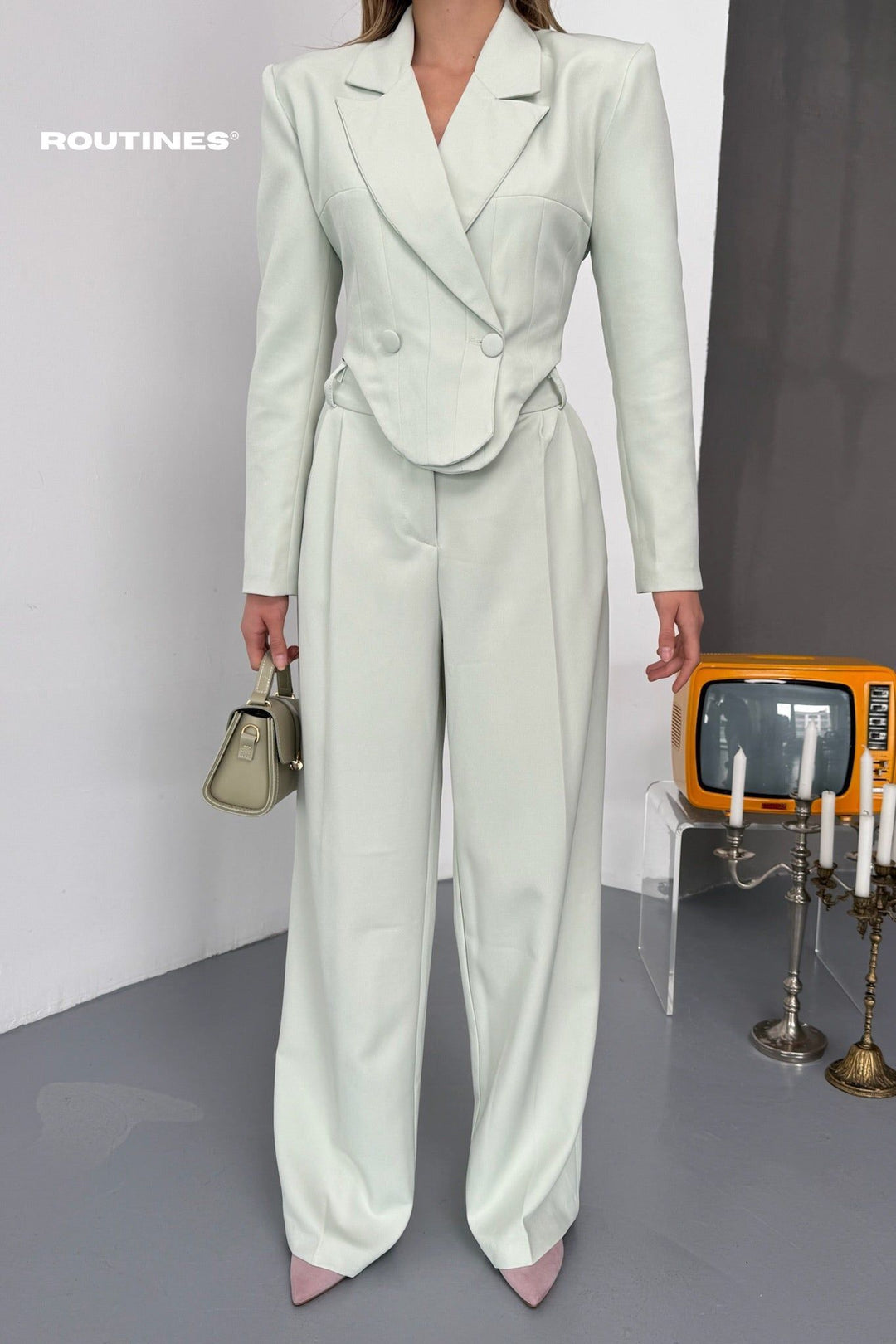 Routines Blazer Two Piece Stretch Set - Mint 256S2107 Set Routines Fashion