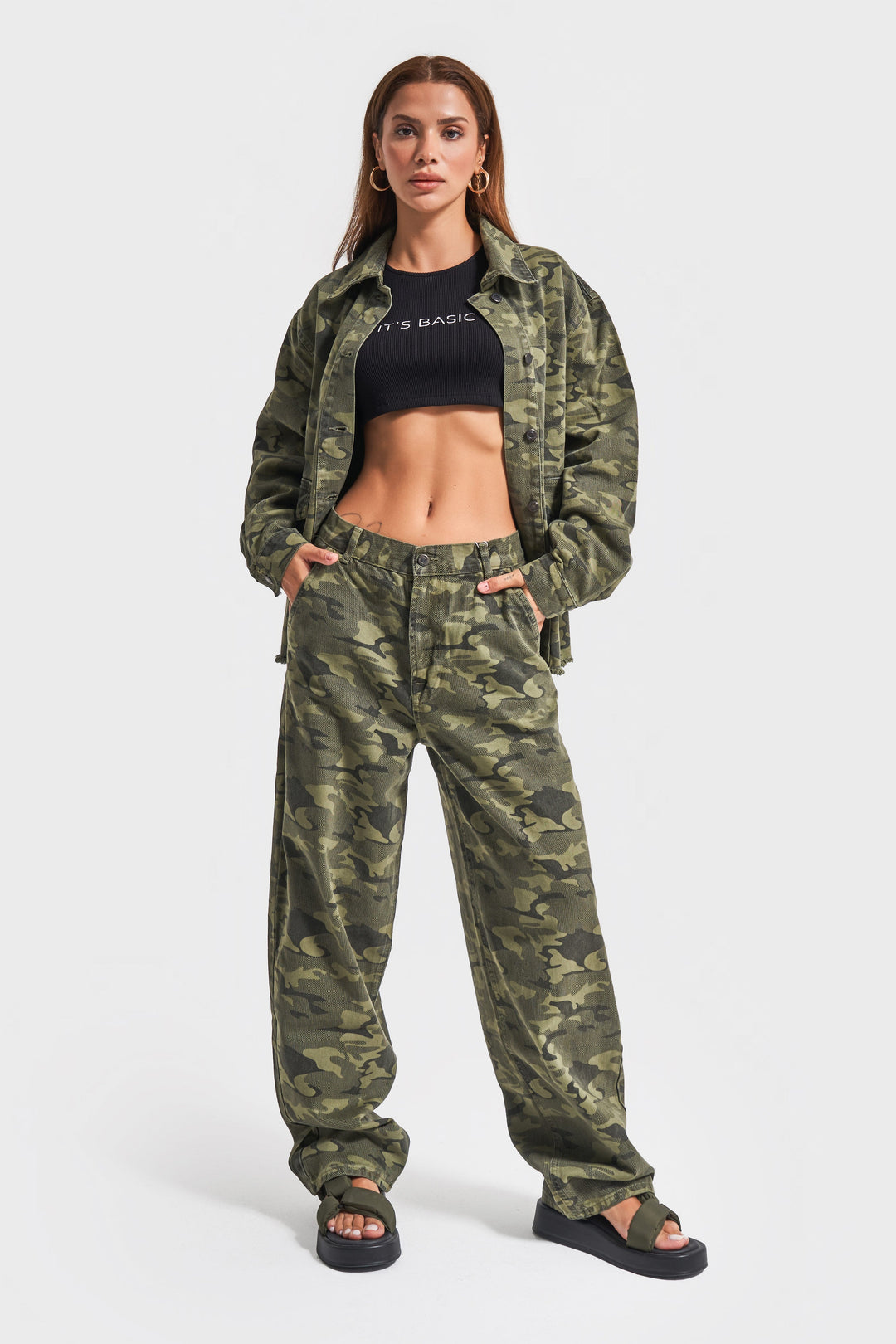 Routines Camouflage Baggy Skater Jeans 3472 Jeans Routines Fashion