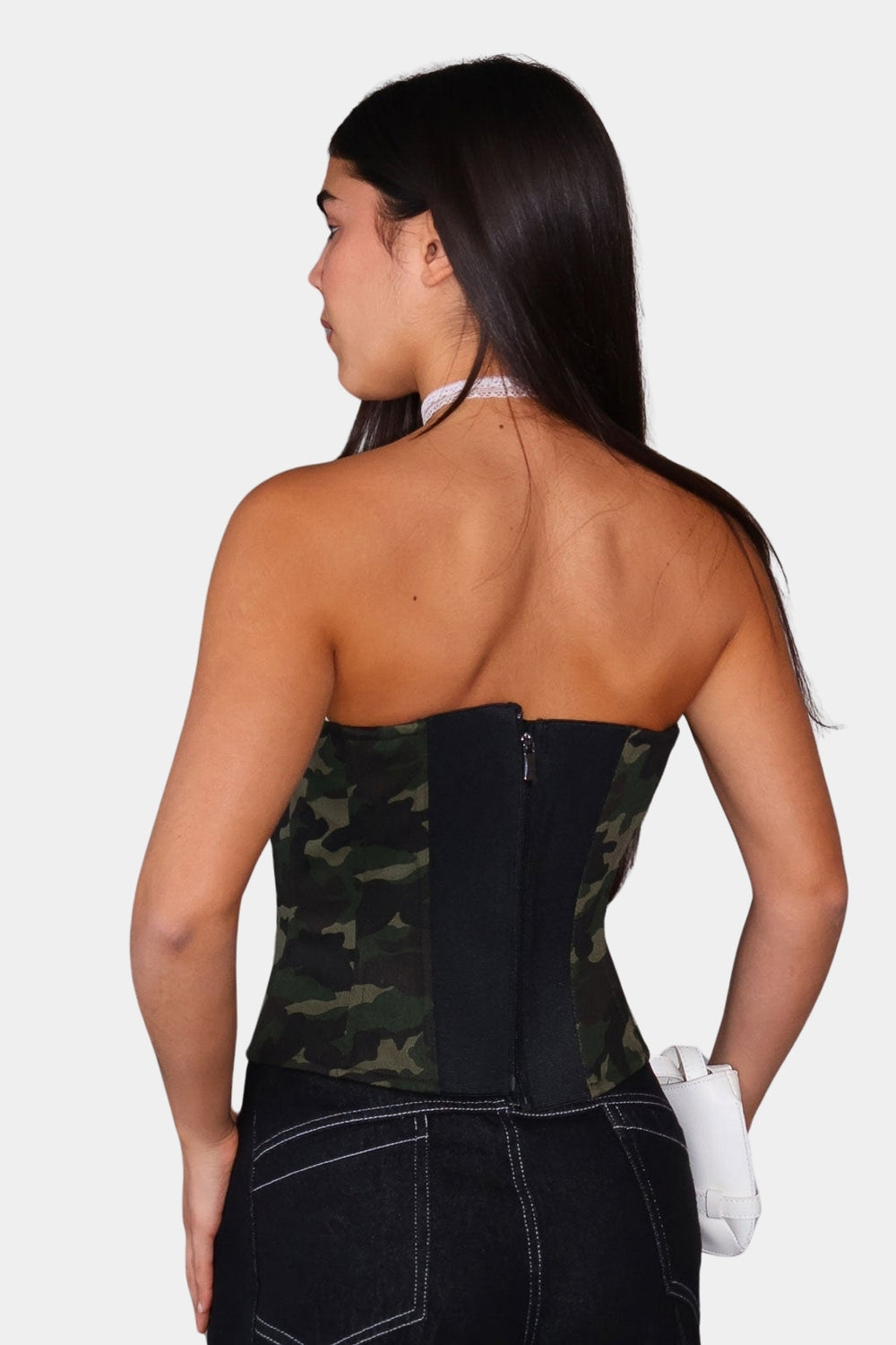 Routines Camouflage Denim Corset 10281 Top Routines Fashion